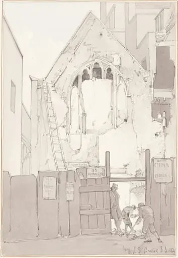 The Discovery of an East Window of All Saints’ Church, behind High Street, Bristol, by James Johnson