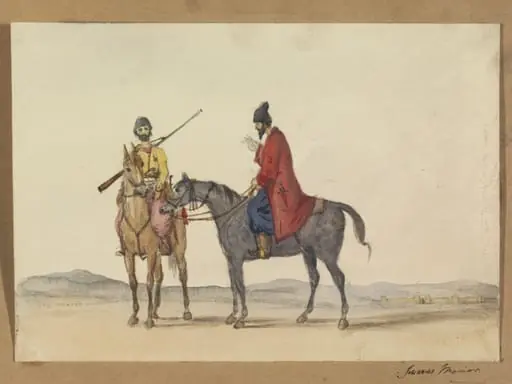 Two Persian Horsemen, by James Justinian Morier