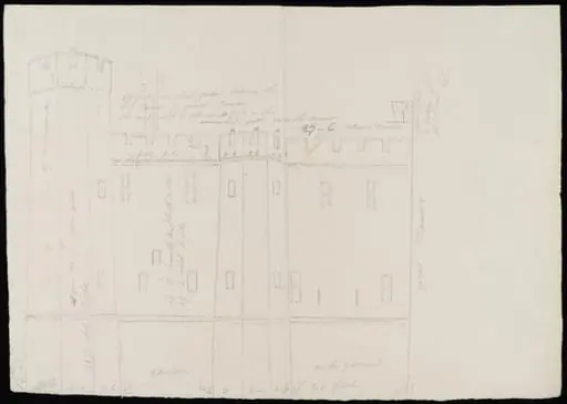 Elevation of part of the façade., by James Lambert senior