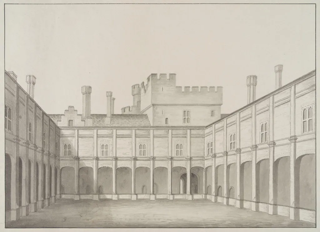 Interior of Green Court, looking south., by James Lambert senior, 1776