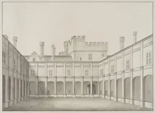 Interior of Green Court, looking south., by James Lambert senior