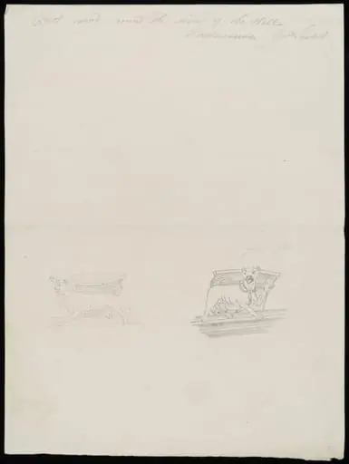 Sketches of corbel in Hall., by James Lambert senior