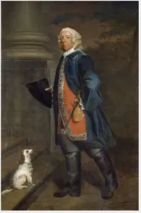 Portrait of Charles Tottenham in his Boots, by James Latham, oil, 1731