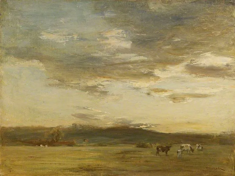 Golden Sunset, by James Lawton Wingate, oil, 1895