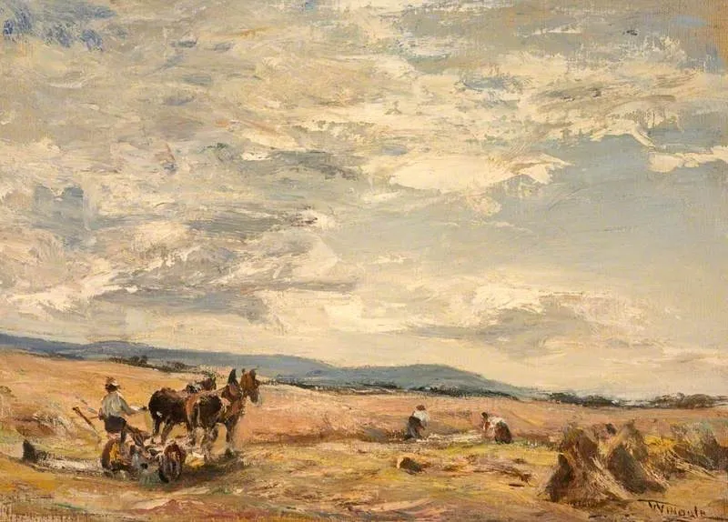 Harvest in Arran, by James Lawton Wingate, oil, 1895