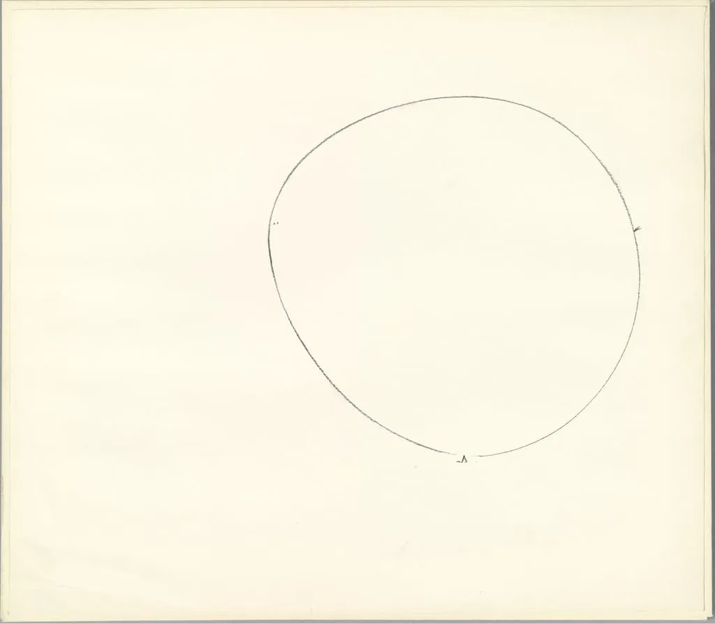Untitled, by James Lee Byars, graphite, 1960