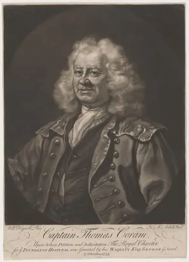 Captain Thomas Coram, by James MacArdell
