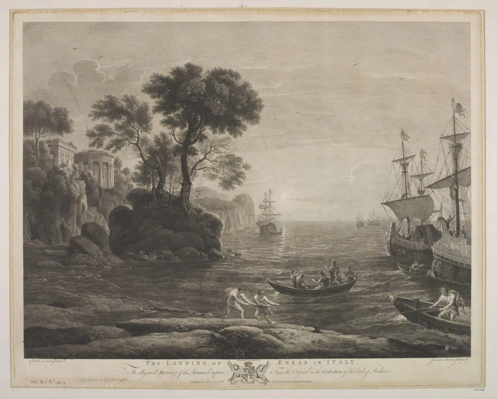 The Landing of Æneas in Italy, by James Mason, 1750
