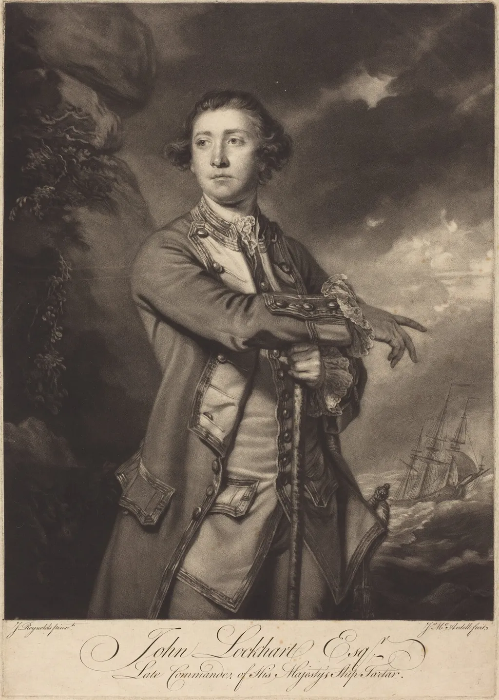 James Lockhart, by James McArdell, ink, 1760