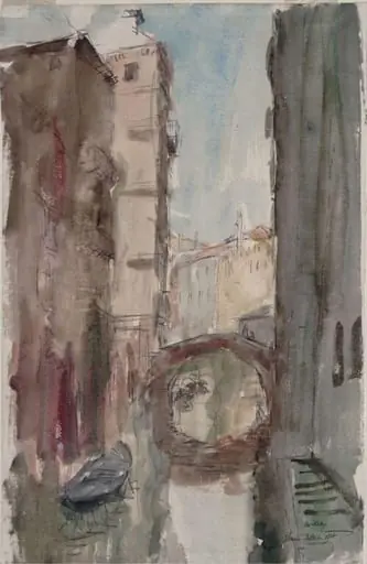 A Canal, Venice, by James McBey