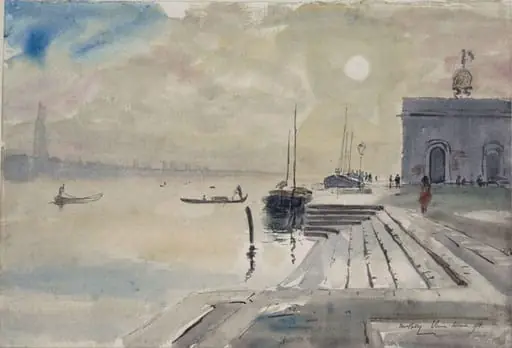 The Dogana, Venice - Morning, by James McBey