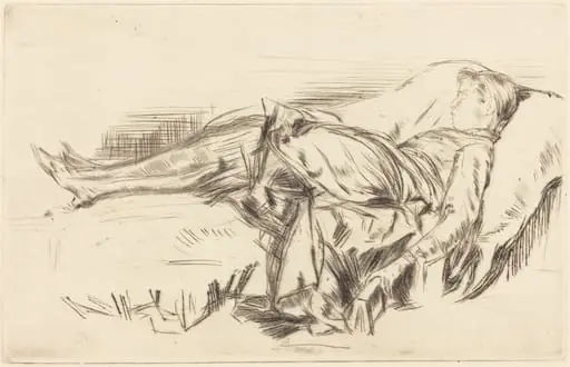 A Child on a Couch, No.2, by James McNeill Whistler
