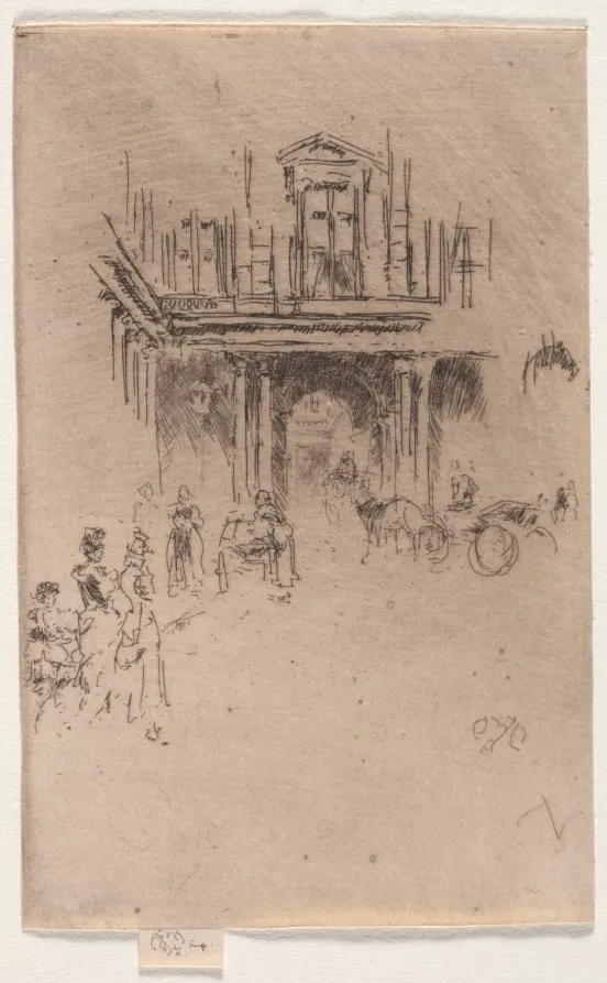 A Corner of the Palais Royal, by James McNeill Whistler, 1886