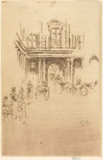 A Corner of the Palais Royal, by James McNeill Whistler