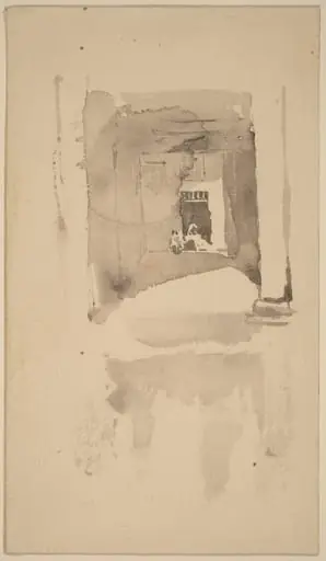 A Doorway in Ajaccio, by James McNeill Whistler