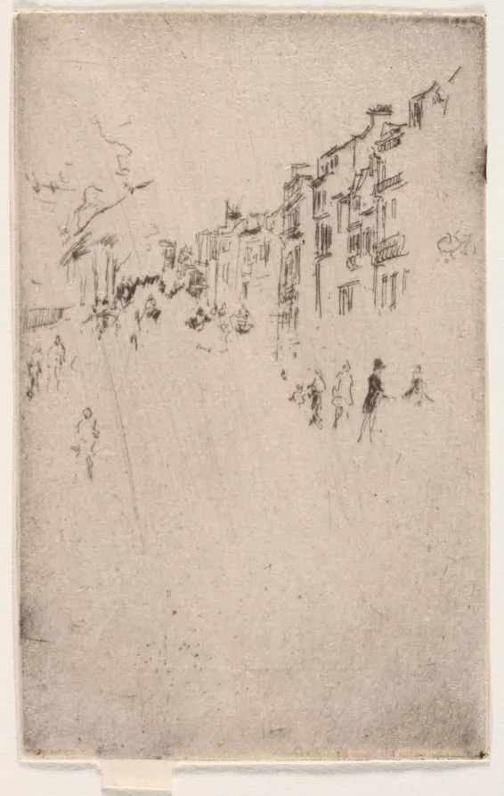 A Fragment of Piccadilly, by James McNeill Whistler, 1886