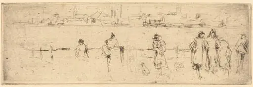 A Sketch of the Embankment, by James McNeill Whistler