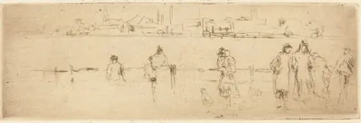 A Sketch of the Embankment, by James McNeill Whistler