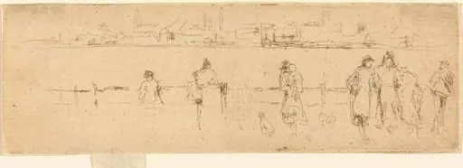 A Sketch of the Embankment, by James McNeill Whistler