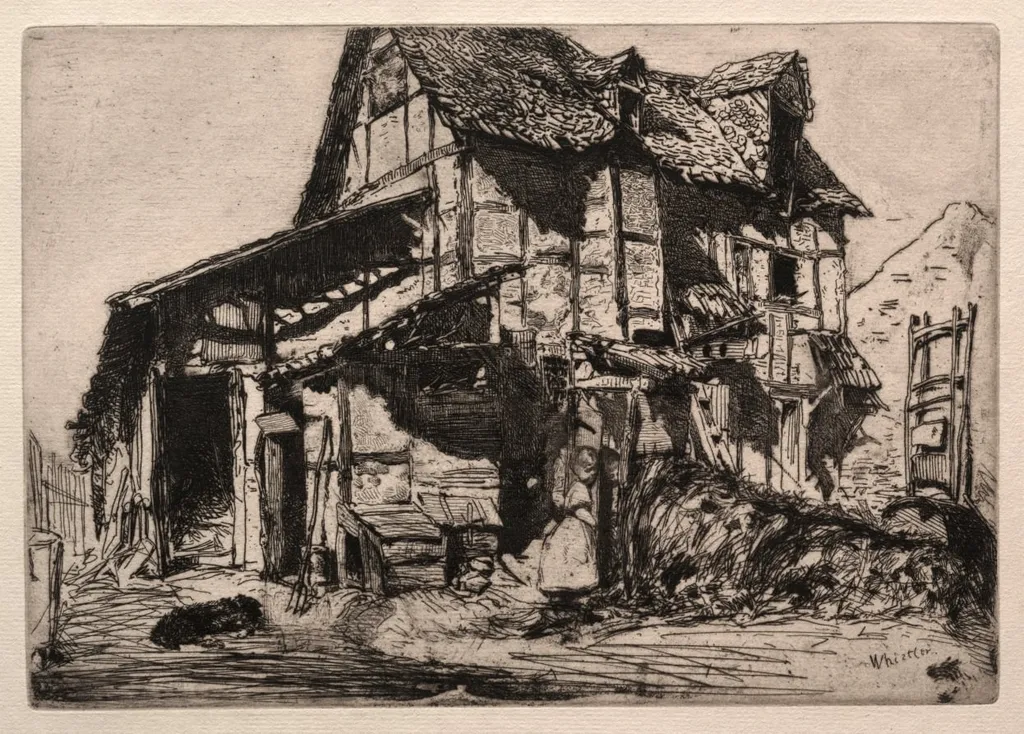 An Unsafe Tenement, by James McNeill Whistler, 1858