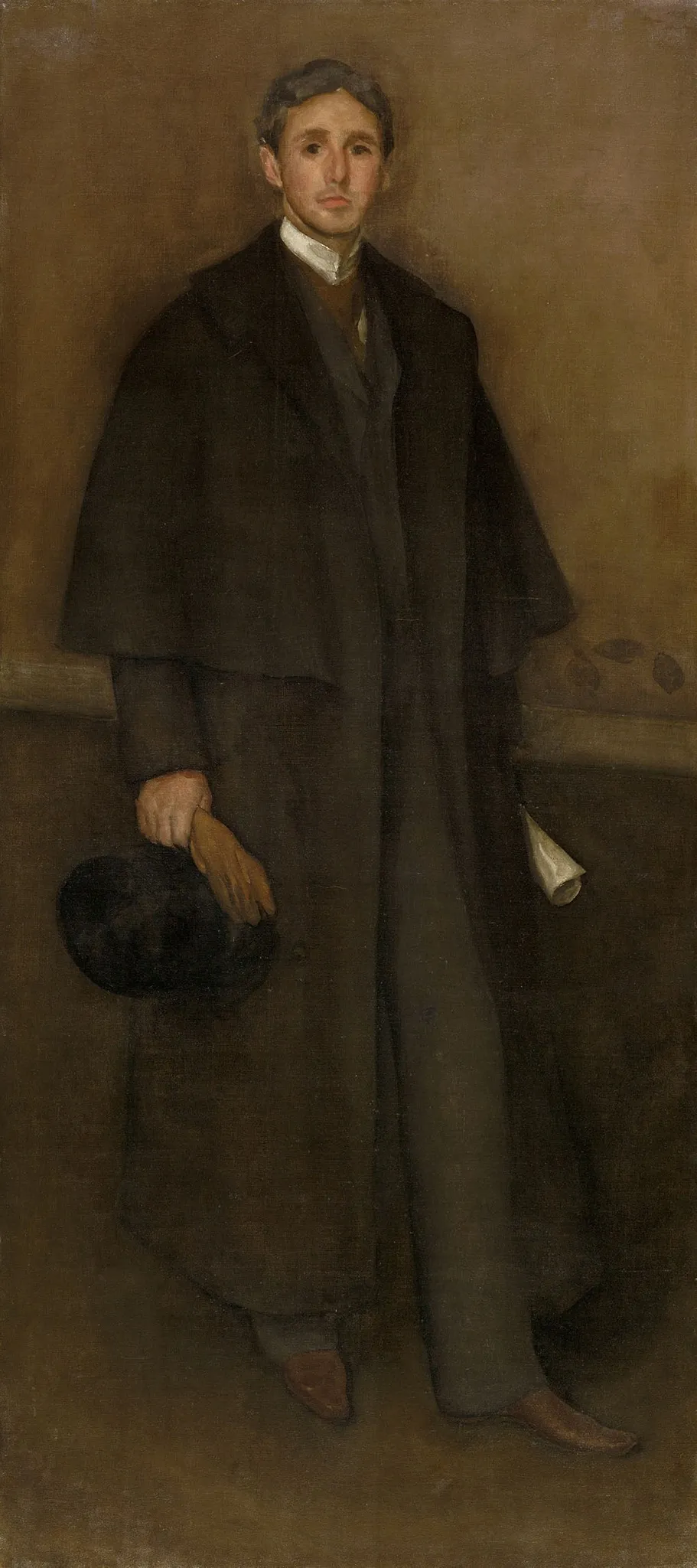 Arrangement in Flesh Color and Brown: Portrait of Arthur Jerome Eddy, by James McNeill Whistler, oil, 1898