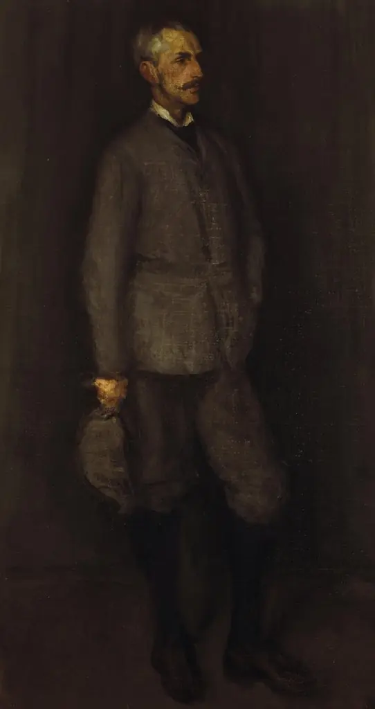 Arrangement in Grey and Green. Portrait of John James Cowan, by James McNeill Whistler