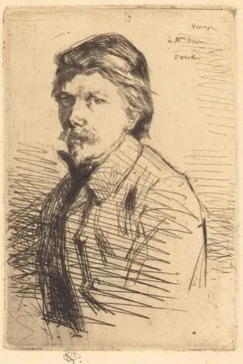 August Delatre, by James McNeill Whistler