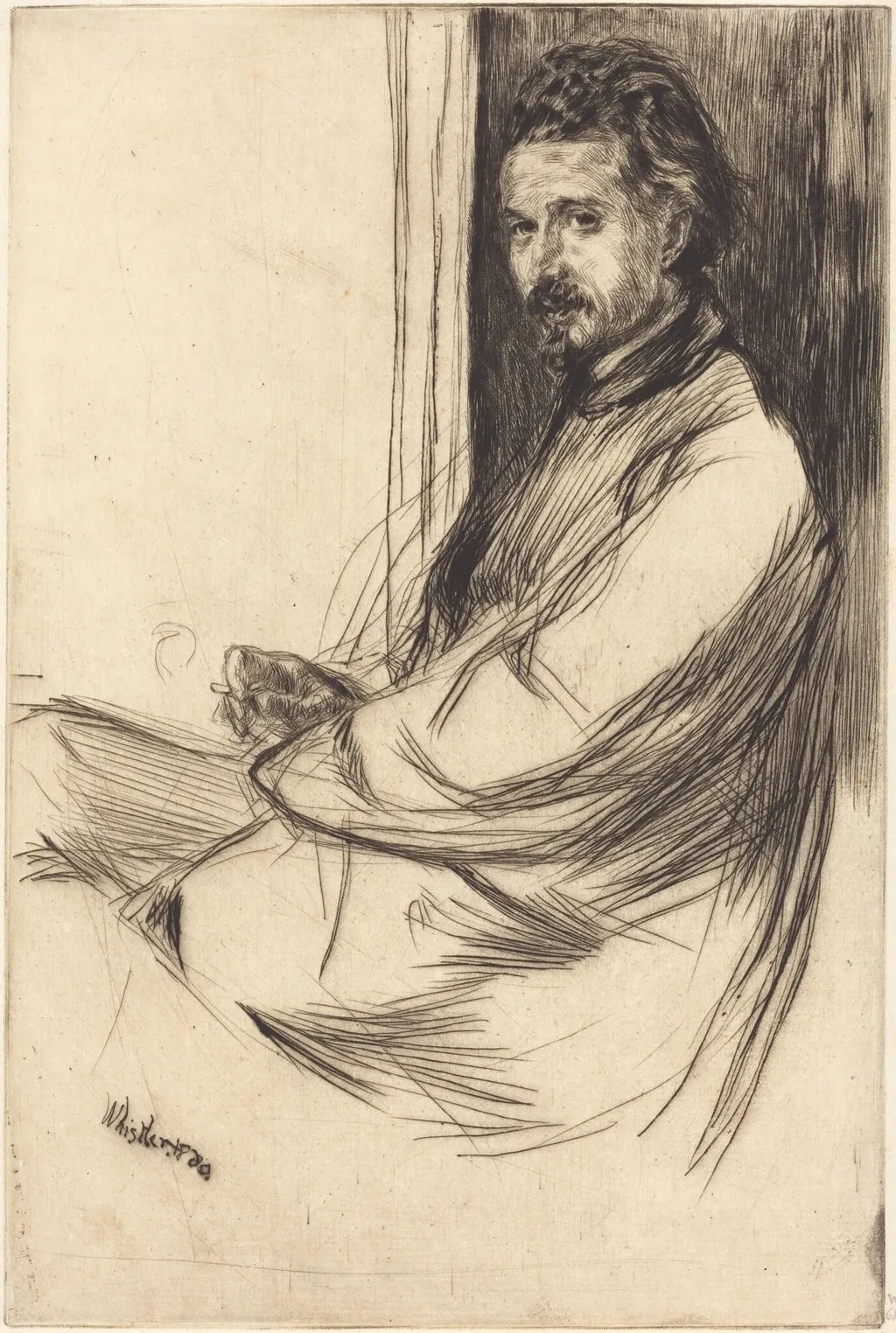 Axenfeld, by James McNeill Whistler, ink, 1859