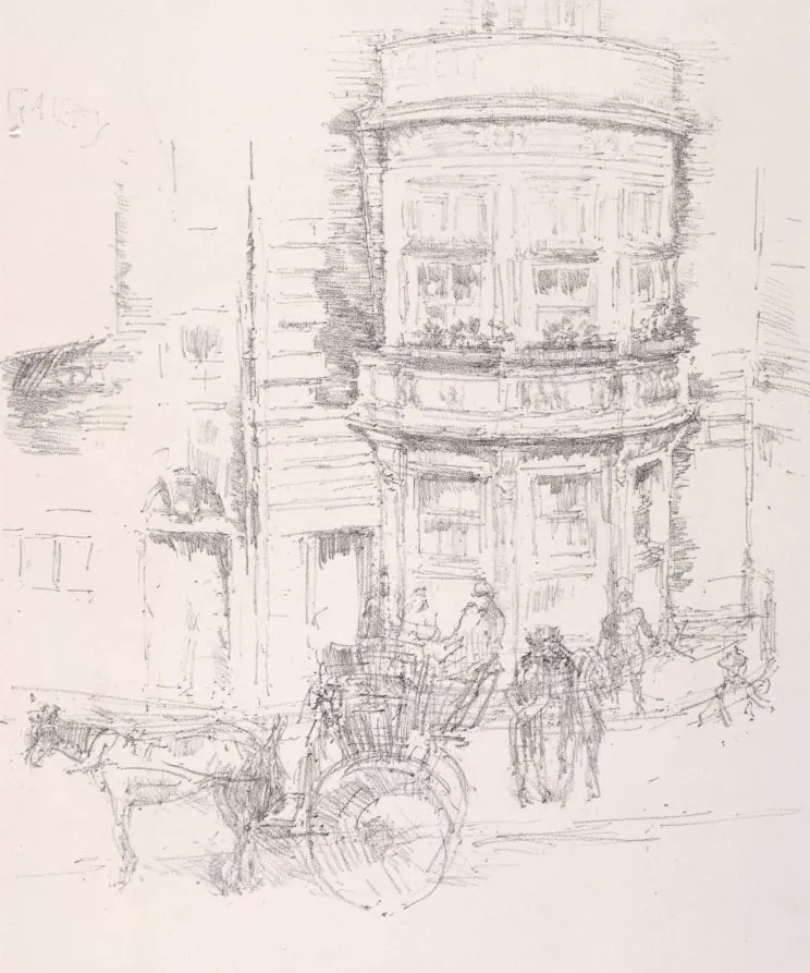 Back of The Gaiety Theatre, by James McNeill Whistler, 1895