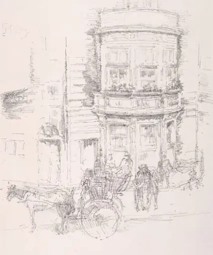Back of The Gaiety Theatre, by James McNeill Whistler