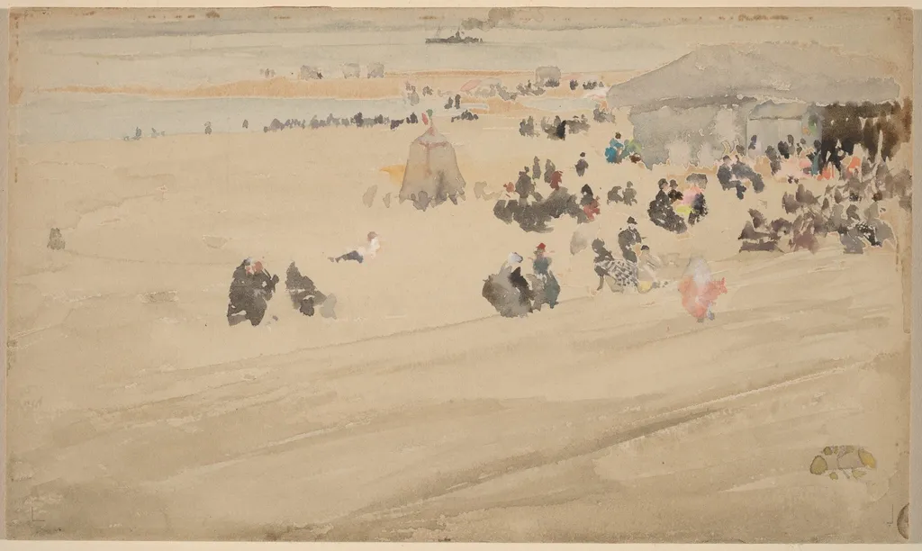 Beach Scene, by James McNeill Whistler, watercolor, 1885