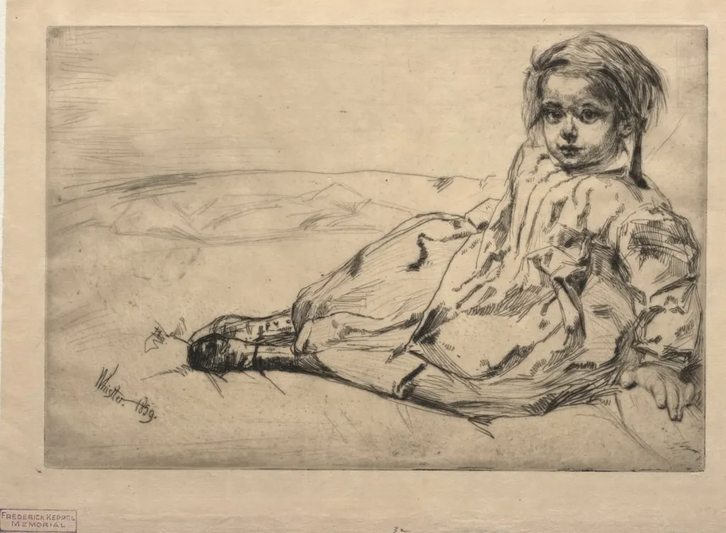 Bibi Valentin, by James McNeill Whistler, 1859
