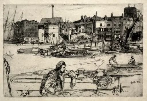 Black Lion Wharf, by James McNeill Whistler