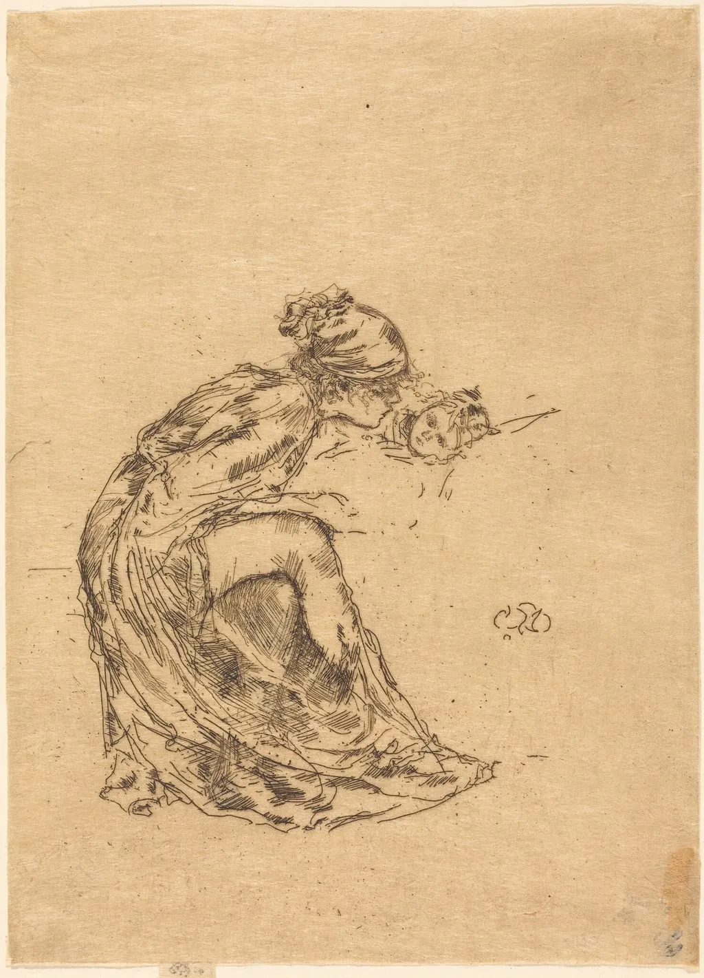 Cameo, No.I, by James McNeill Whistler, ink, 1868