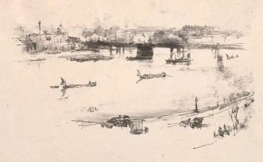 Charing Cross Railway Bridge, by James McNeill Whistler