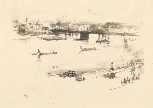 Charing Cross Railway Bridge, by James McNeill Whistler