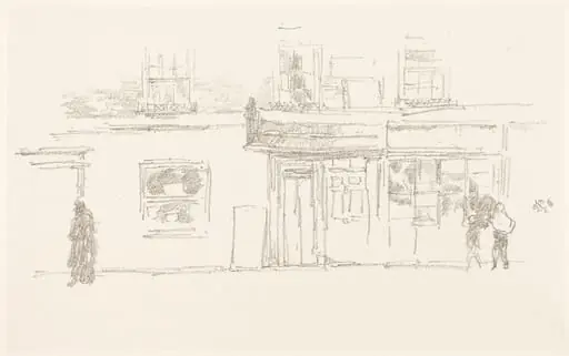 Chelsea Shops, by James McNeill Whistler