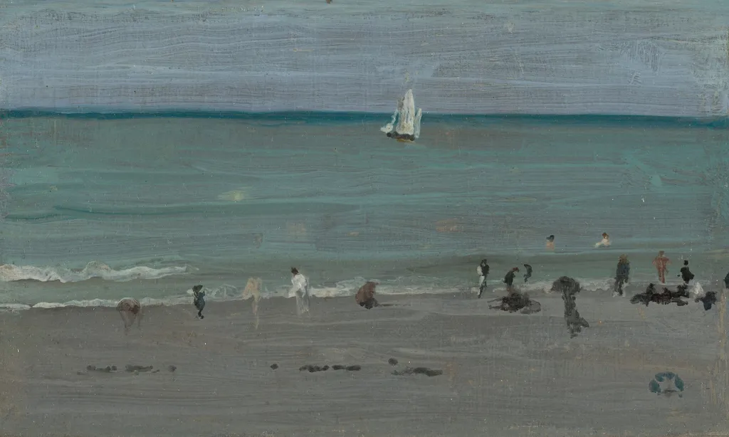 Coast Scene, Bathers, by James McNeill Whistler, oil, 1892