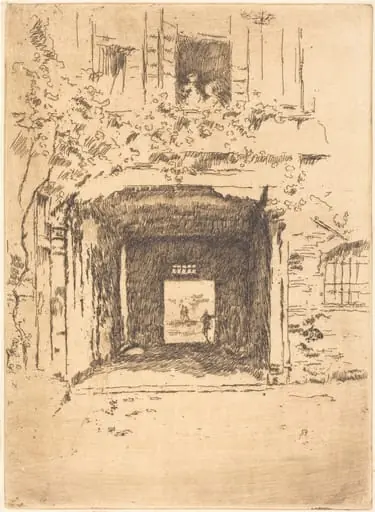 Doorway and Vine, by James McNeill Whistler