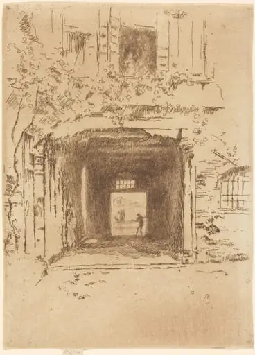 Doorway and Vine, by James McNeill Whistler
