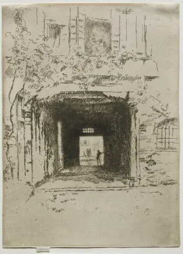 Doorway and Vine, by James McNeill Whistler