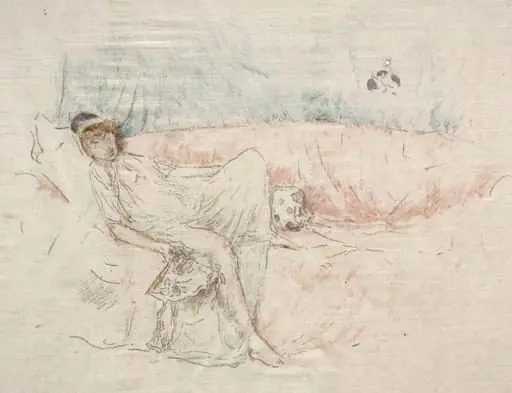 Draped Figure Reclining, by James McNeill Whistler