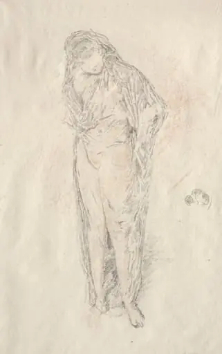 Draped Figure Standing, by James McNeill Whistler