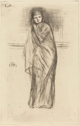 Draped Model, by James McNeill Whistler