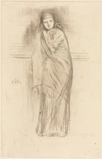 Draped Model, by James McNeill Whistler