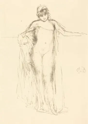 Draped Model, Standing, by James McNeill Whistler