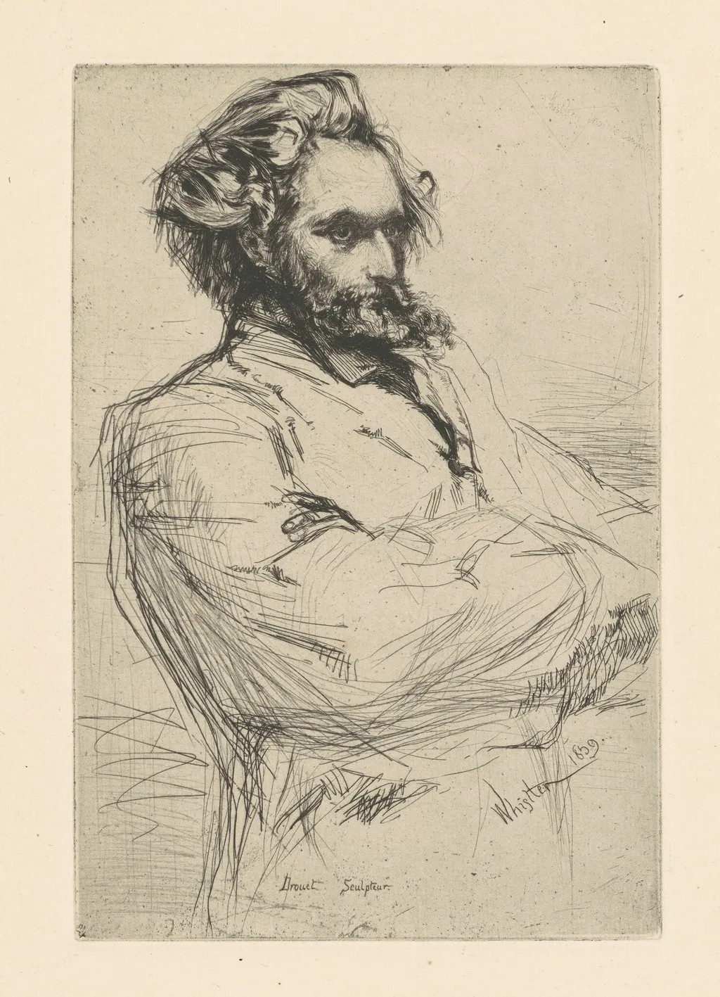 Drouet, by James McNeill Whistler, ink, 1869