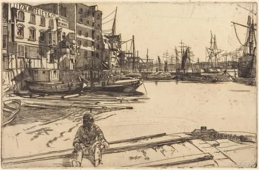 Eagle Wharf, by James McNeill Whistler
