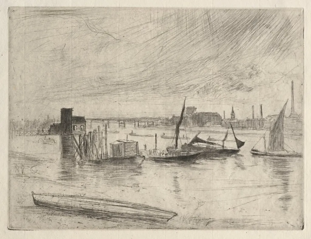 Early Morning Battersea, by James McNeill Whistler, 1861