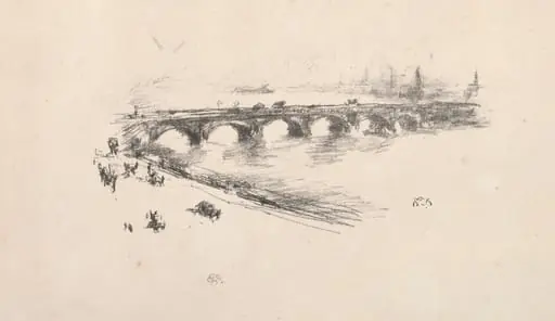Evening, Little Waterloo Bridge, by James McNeill Whistler